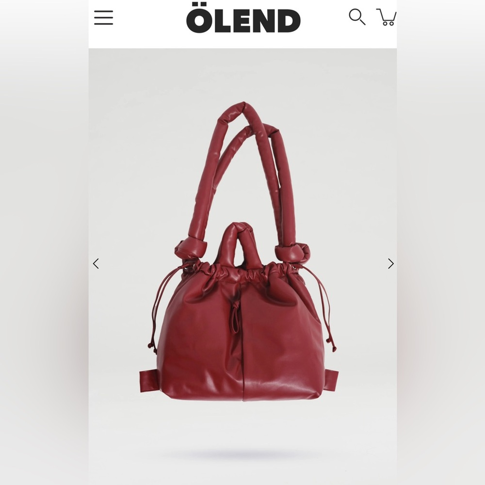 Olend Ona Vegan Leather Bag Cherry Red